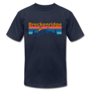 Breckenridge, Colorado T-Shirt - Retro Mountain & Birds Unisex Breckenridge T Shirt - navy