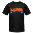 Durango, Colorado T-Shirt - Retro Mountain & Birds Unisex Durango T Shirt - black