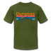 Durango, Colorado T-Shirt - Retro Mountain & Birds Unisex Durango T Shirt - olive