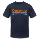 Durango, Colorado T-Shirt - Retro Mountain & Birds Unisex Durango T Shirt - navy