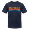 Durango, Colorado T-Shirt - Retro Mountain & Birds Unisex Durango T Shirt - navy