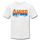 Aspen, Colorado T-Shirt - Retro Mountain & Birds Unisex Aspen T Shirt - white