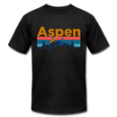 Aspen, Colorado T-Shirt - Retro Mountain & Birds Unisex Aspen T Shirt - black