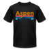 Aspen, Colorado T-Shirt - Retro Mountain & Birds Unisex Aspen T Shirt - black