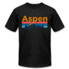 Aspen, Colorado T-Shirt - Retro Mountain & Birds Unisex Aspen T Shirt - black
