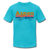 Aspen, Colorado T-Shirt - Retro Mountain & Birds Unisex Aspen T Shirt - turquoise