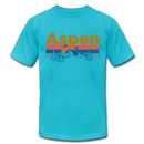 Aspen, Colorado T-Shirt - Retro Mountain & Birds Unisex Aspen T Shirt - turquoise