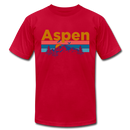 Aspen, Colorado T-Shirt - Retro Mountain & Birds Unisex Aspen T Shirt - red