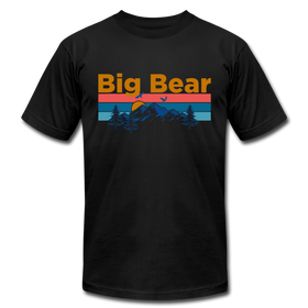 Big Bear, California T-Shirt - Retro Mountain & Birds Unisex Big Bear T Shirt - black