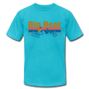 Big Bear, California T-Shirt - Retro Mountain & Birds Unisex Big Bear T Shirt - turquoise