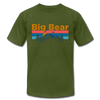 Big Bear, California T-Shirt - Retro Mountain & Birds Unisex Big Bear T Shirt - olive