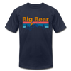 Big Bear, California T-Shirt - Retro Mountain & Birds Unisex Big Bear T Shirt - navy