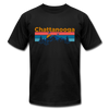 Chattanooga, Tennessee T-Shirt - Retro Mountain & Birds Unisex Chattanooga T Shirt - black