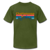 Chattanooga, Tennessee T-Shirt - Retro Mountain & Birds Unisex Chattanooga T Shirt - olive