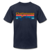 Chattanooga, Tennessee T-Shirt - Retro Mountain & Birds Unisex Chattanooga T Shirt - navy