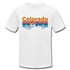Colorado T-Shirt - Retro Mountain & Birds Unisex Colorado T Shirt - white