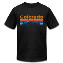 Colorado T-Shirt - Retro Mountain & Birds Unisex Colorado T Shirt - black