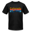 Colorado T-Shirt - Retro Mountain & Birds Unisex Colorado T Shirt - black
