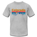 Colorado T-Shirt - Retro Mountain & Birds Unisex Colorado T Shirt - heather gray