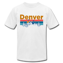 Denver, Colorado T-Shirt - Retro Mountain & Birds Unisex Denver T Shirt - white