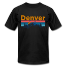 Denver, Colorado T-Shirt - Retro Mountain & Birds Unisex Denver T Shirt - black