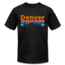 Denver, Colorado T-Shirt - Retro Mountain & Birds Unisex Denver T Shirt - black