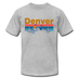 Denver, Colorado T-Shirt - Retro Mountain & Birds Unisex Denver T Shirt - heather gray