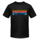 Crested Butte T-Shirt - Retro Mountain & Birds Unisex Crested Butte T Shirt - black
