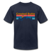 Crested Butte T-Shirt - Retro Mountain & Birds Unisex Crested Butte T Shirt - navy
