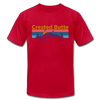 Crested Butte T-Shirt - Retro Mountain & Birds Unisex Crested Butte T Shirt - red