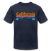 California T-Shirt - Retro Mountain & Birds Unisex California T Shirt - navy