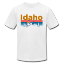 Idaho T-Shirt - Retro Mountain & Birds Unisex Idaho T Shirt - white