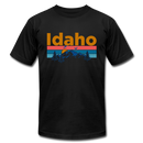 Idaho T-Shirt - Retro Mountain & Birds Unisex Idaho T Shirt - black