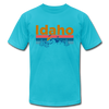 Idaho T-Shirt - Retro Mountain & Birds Unisex Idaho T Shirt - turquoise