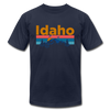 Idaho T-Shirt - Retro Mountain & Birds Unisex Idaho T Shirt - navy