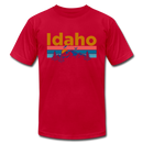 Idaho T-Shirt - Retro Mountain & Birds Unisex Idaho T Shirt - red