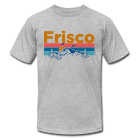 Frisco, Colorado T-Shirt - Retro Mountain & Birds Unisex Frisco T Shirt - heather gray