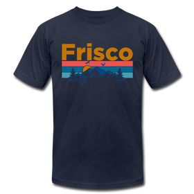 Frisco, Colorado T-Shirt - Retro Mountain & Birds Unisex Frisco T Shirt - navy