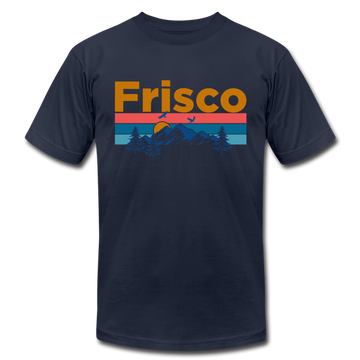 Frisco, Colorado T-Shirt - Retro Mountain & Birds Unisex Frisco T Shirt - navy
