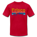 Frisco, Colorado T-Shirt - Retro Mountain & Birds Unisex Frisco T Shirt - red