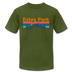 Estes Park, Colorado T-Shirt - Retro Mountain & Birds Unisex Estes Park T Shirt - olive