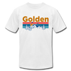 Golden, Colorado T-Shirt - Retro Mountain & Birds Unisex Golden T Shirt - white