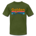 Golden, Colorado T-Shirt - Retro Mountain & Birds Unisex Golden T Shirt - olive