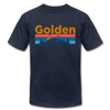 Golden, Colorado T-Shirt - Retro Mountain & Birds Unisex Golden T Shirt