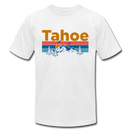 Lake Tahoe, California T-Shirt - Retro Mountain & Birds Unisex Lake Tahoe T Shirt - white