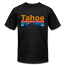 Lake Tahoe, California T-Shirt - Retro Mountain & Birds Unisex Lake Tahoe T Shirt - black