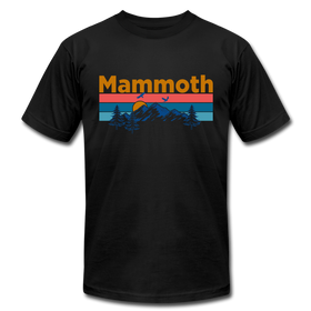 Mammoth, California T-Shirt - Retro Mountain & Birds Unisex Mammoth T Shirt - black