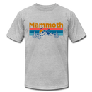 Mammoth, California T-Shirt - Retro Mountain & Birds Unisex Mammoth T Shirt - heather gray