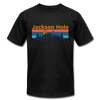 Jackson Hole, Wyoming T-Shirt - Retro Mountain & Birds Unisex Jackson Hole T Shirt - black