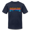 Jackson Hole, Wyoming T-Shirt - Retro Mountain & Birds Unisex Jackson Hole T Shirt - navy